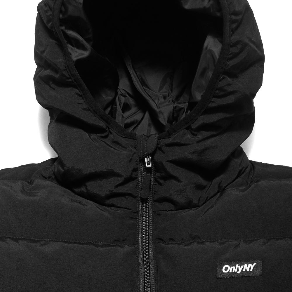 Only NY Summit Down Jacket Black at shoplostfound, neck