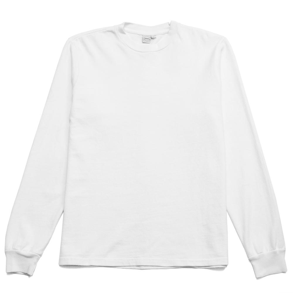 PAA Long Sleeve Tee White at shoplostfound, front