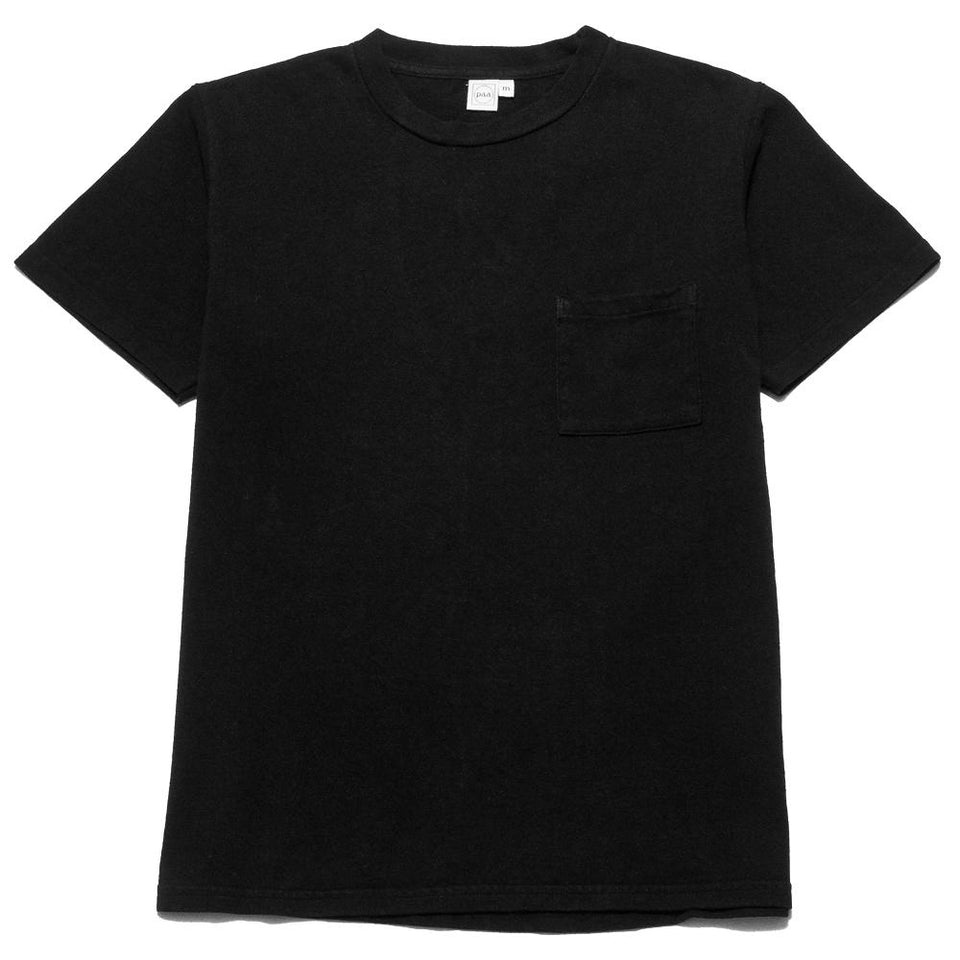 PAA SS Pocket Tee Black at shoplostfound, front