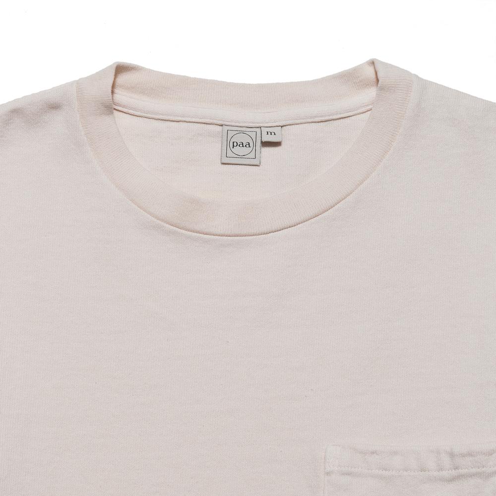 PAA SS Pocket Tee Ecru at shoplostfound, neck