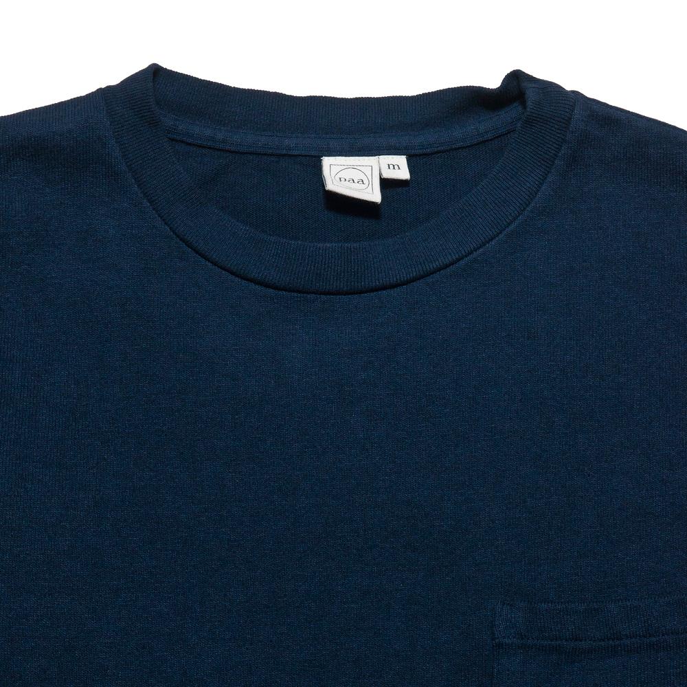 PAA SS Pocket Tee Navy at shoplostfound, neck