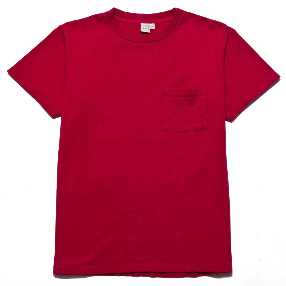 PAA SS Pocket Tee Red at shoplostfound, front