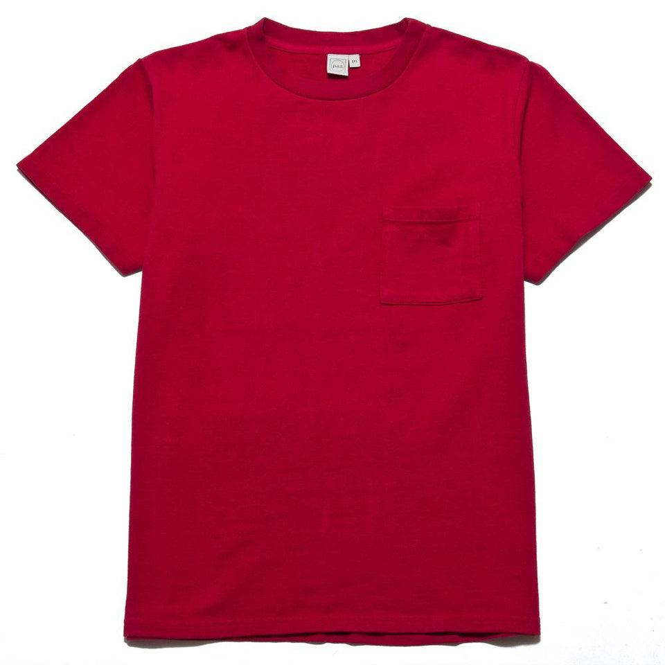 PAA SS Pocket Tee Red at shoplostfound, front