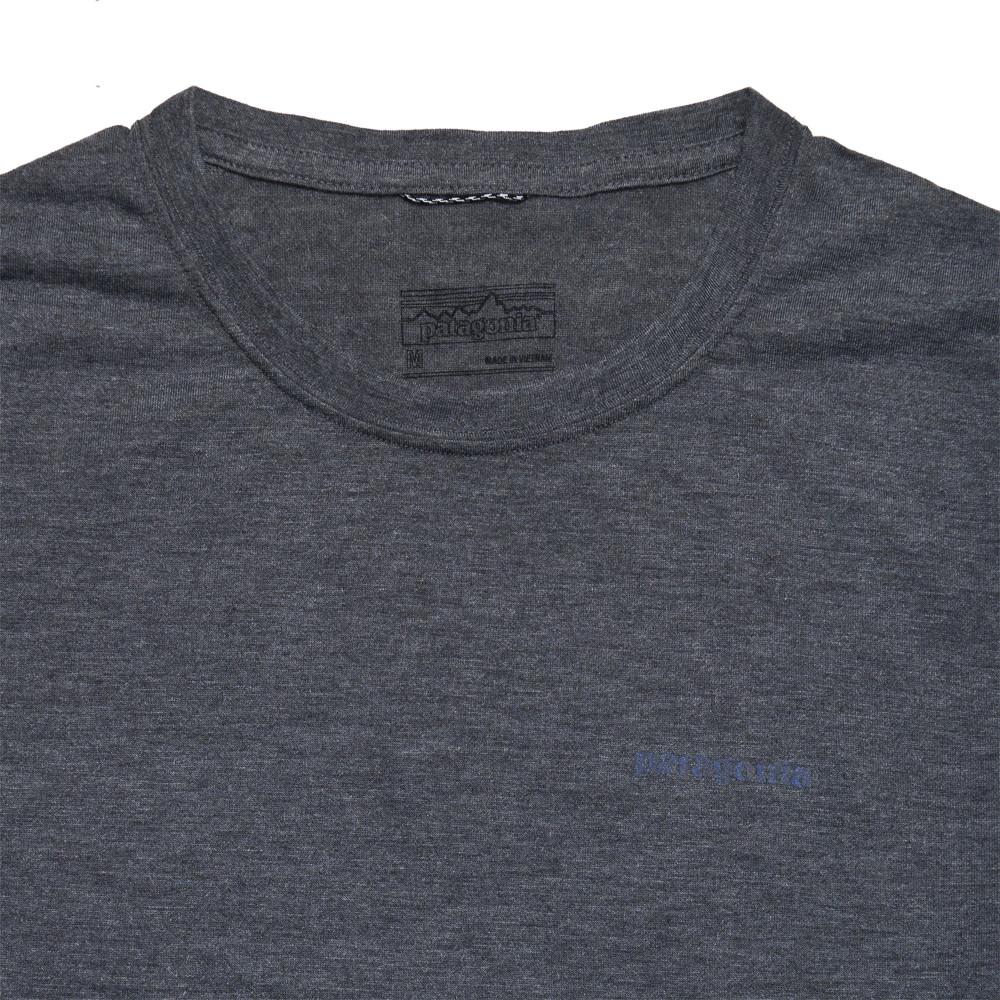 Patagonia SS Nine Trails Shirt Black at shoplostfound, neck