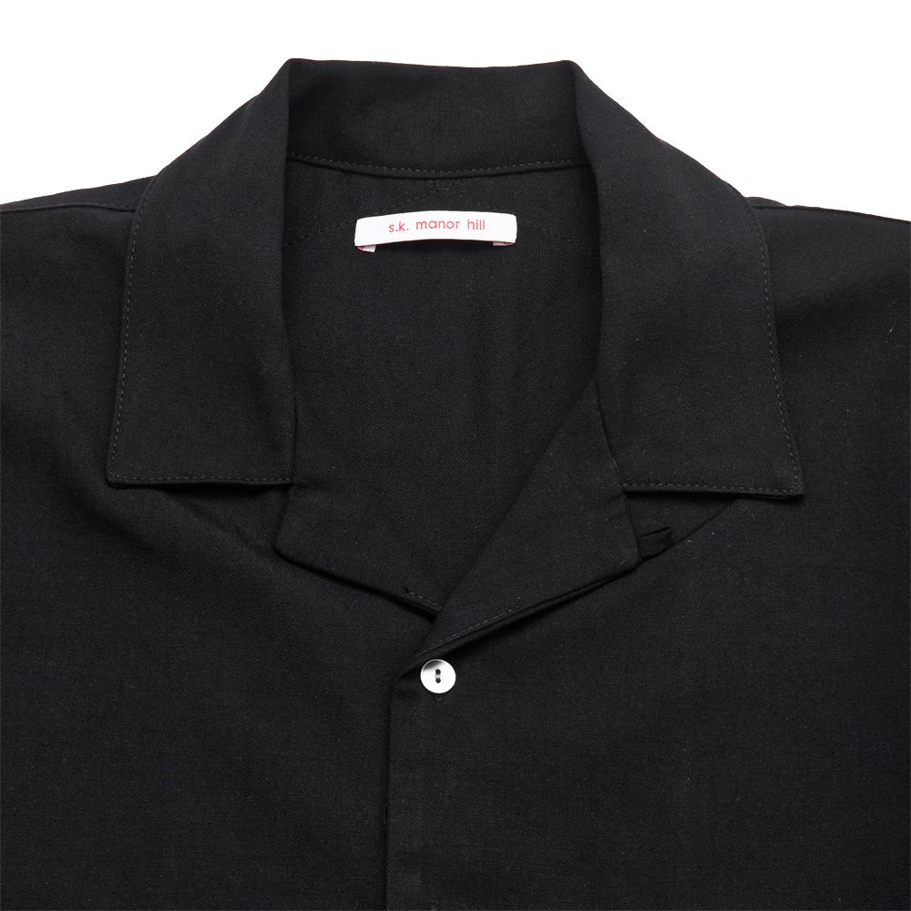 S.K. Manor Hill Earl Shirt Black at shoplostfound, neck