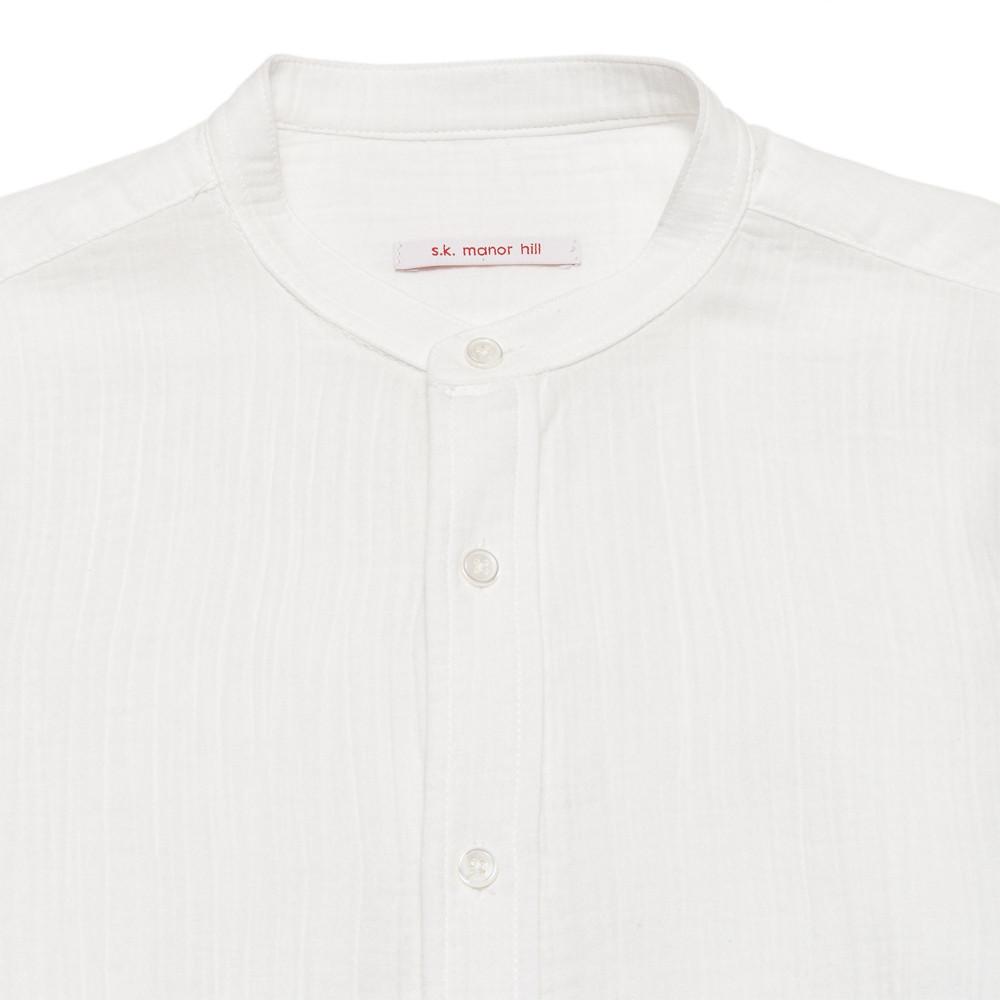 S.K. Manor Hill Kalamazoo Shirt White at shoplostfound, neck