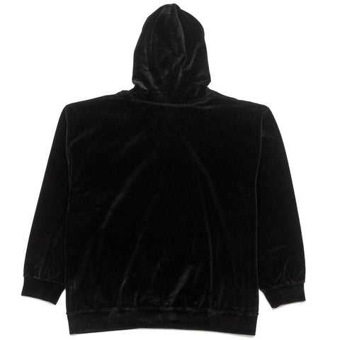 S.K. Manor Hill Velour Hoodie Black at shoplostfound, front