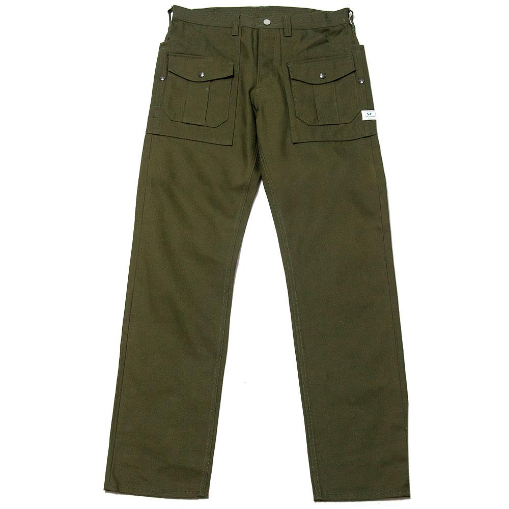 Sassafras Botanical Scout Pant Duck Canvas Olive at shoplostfound, front