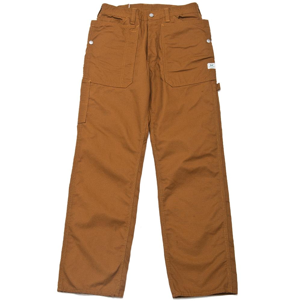 Sassafras Fall Leaf Gardener Pant Brown Oxford at shoplostfound, front