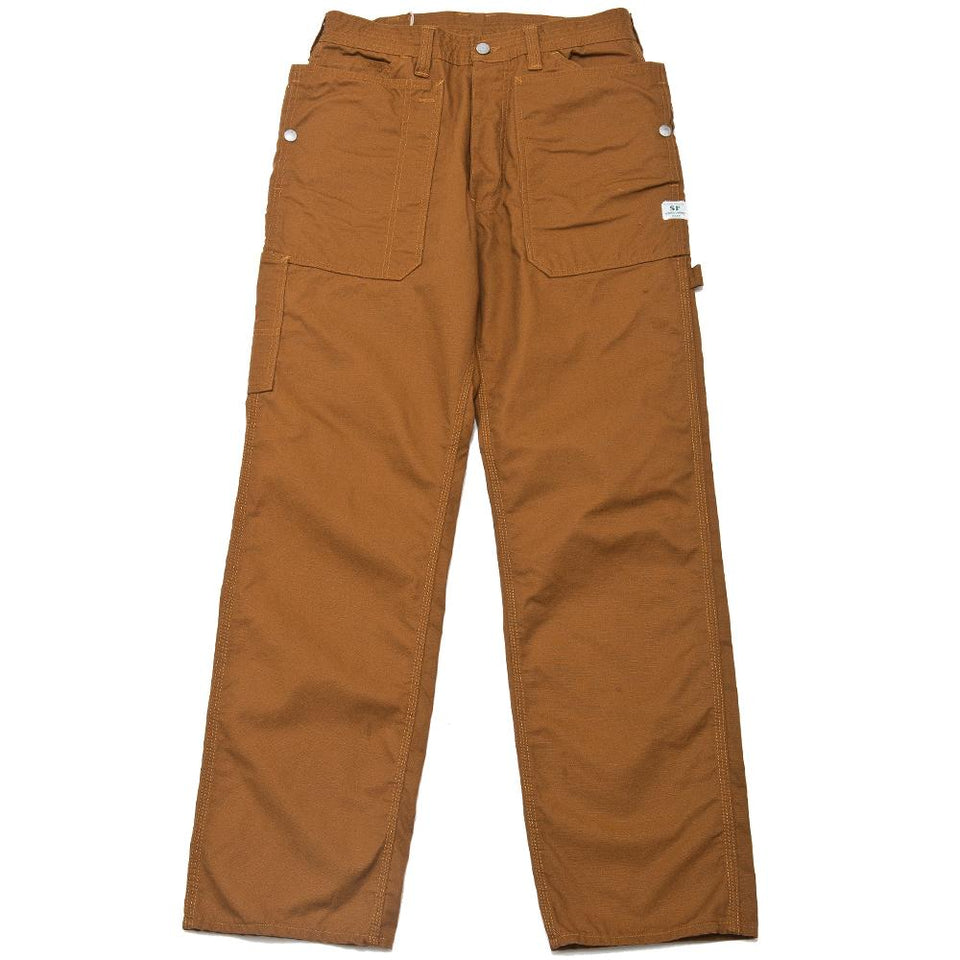 Sassafras Fall Leaf Gardener Pant Brown Oxford at shoplostfound, front