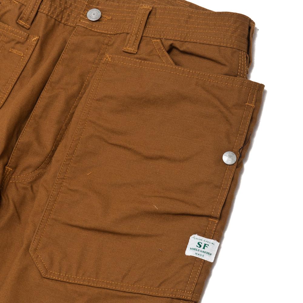 Sassafras Fall Leaf Gardener Pant Brown Oxford at shoplostfound, pocket