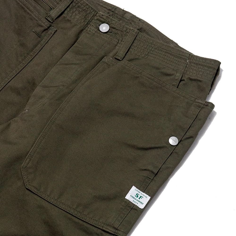 Sassafras Fall Leaf Sprayer Pant Chino Olive at shoplostfound, pocket