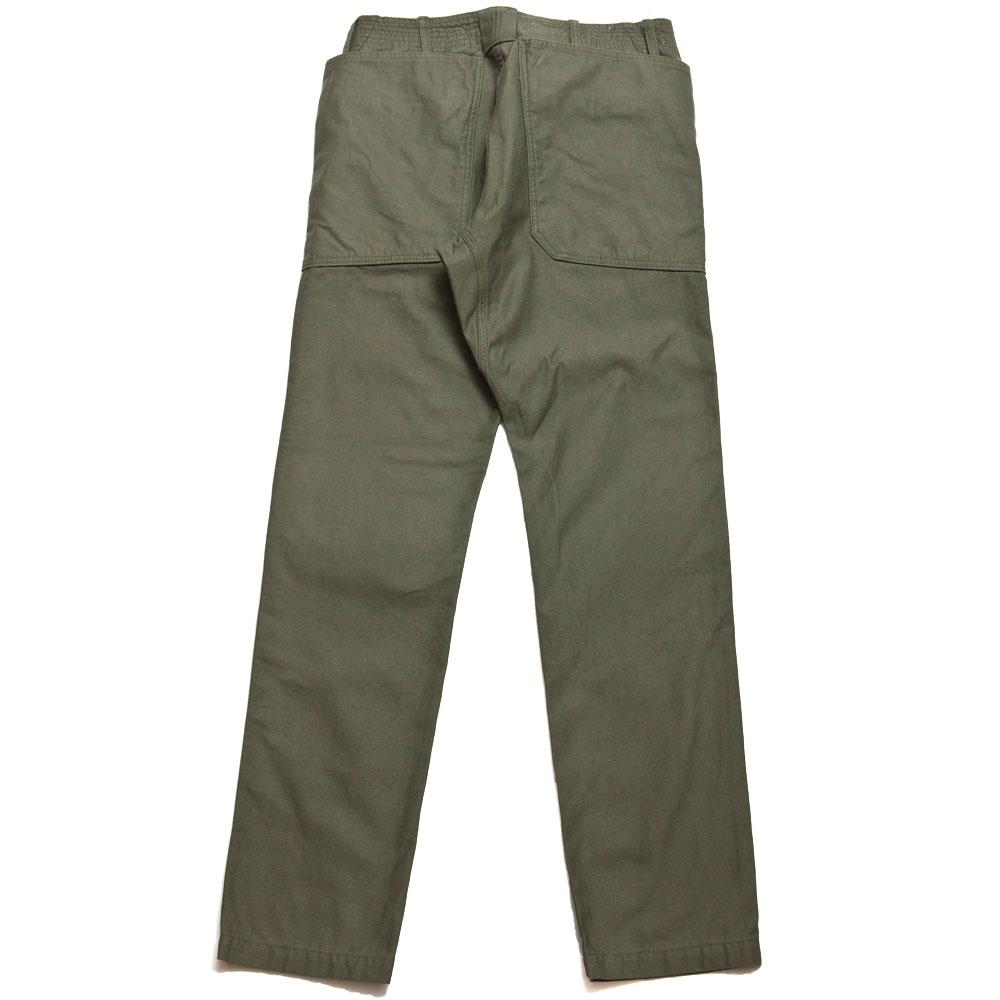 Sassafras Fall Leaf Sprayer Pant Olive Back Satin at shoplostfound, back