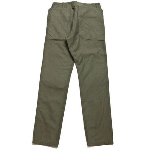 Sassafras Fall Leaf Sprayer Pant Olive Back Satin at shoplostfound, front