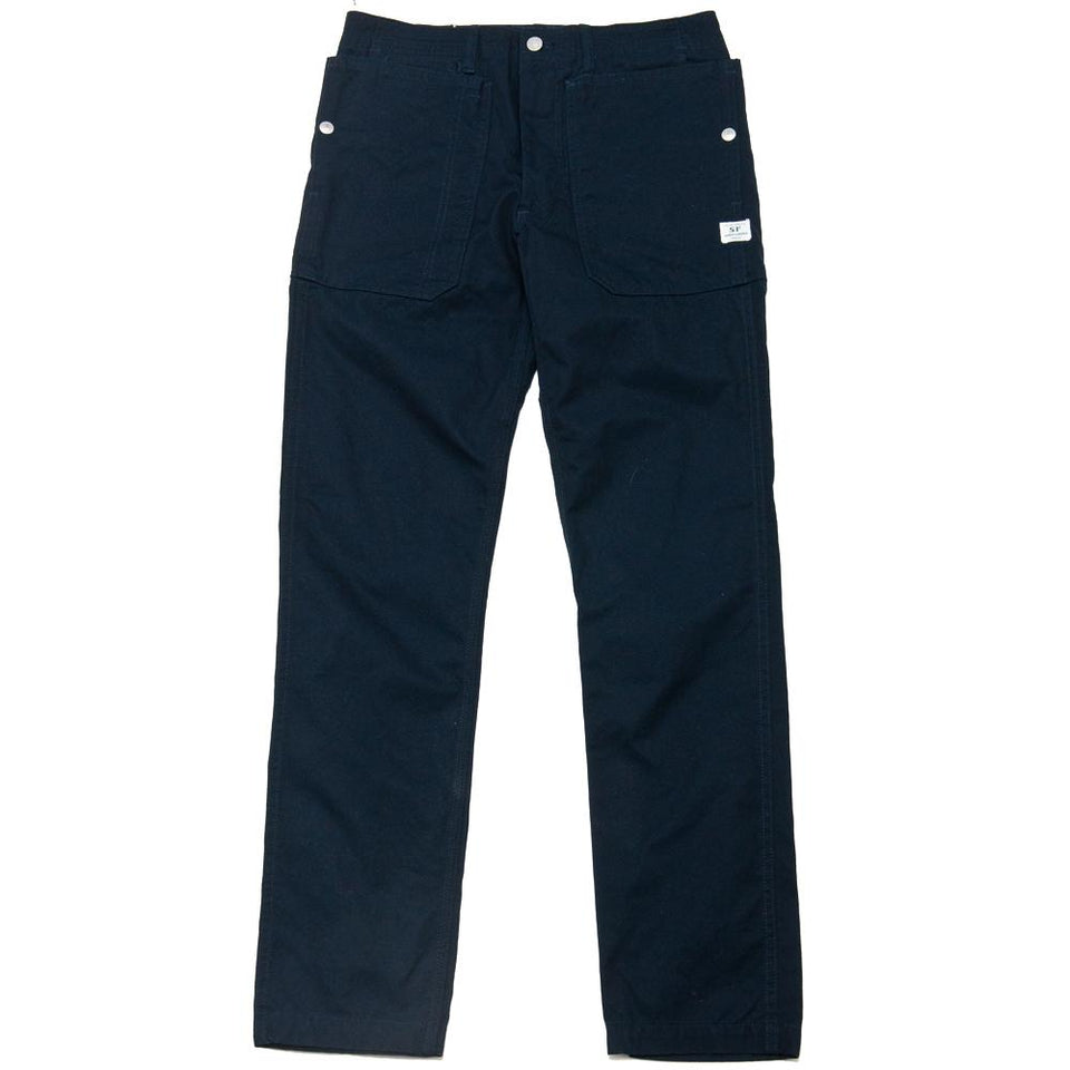 Sassafras Fall Leaf Sprayer Pant Ventile Navy Oxford at shoplostfound, front