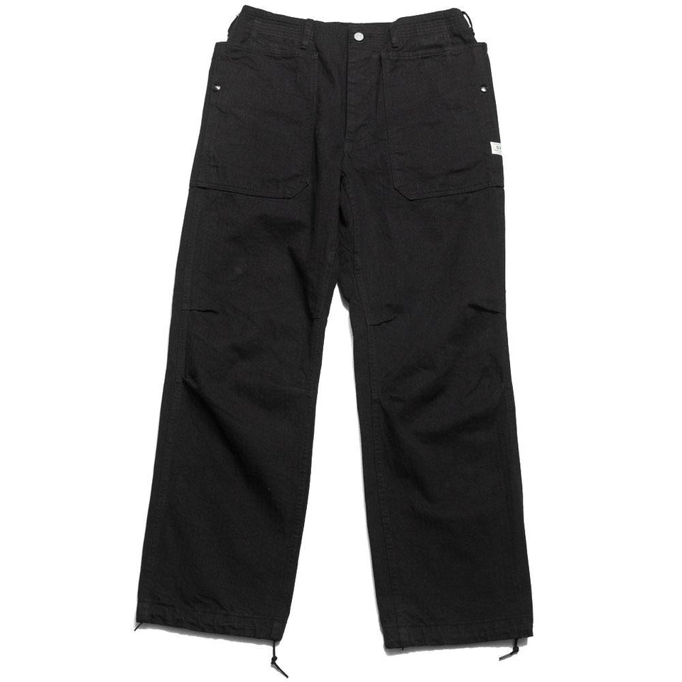 Sassafras Fall Leaf Sunshine Pant Black Herringbone Twill at shoplostfound, front