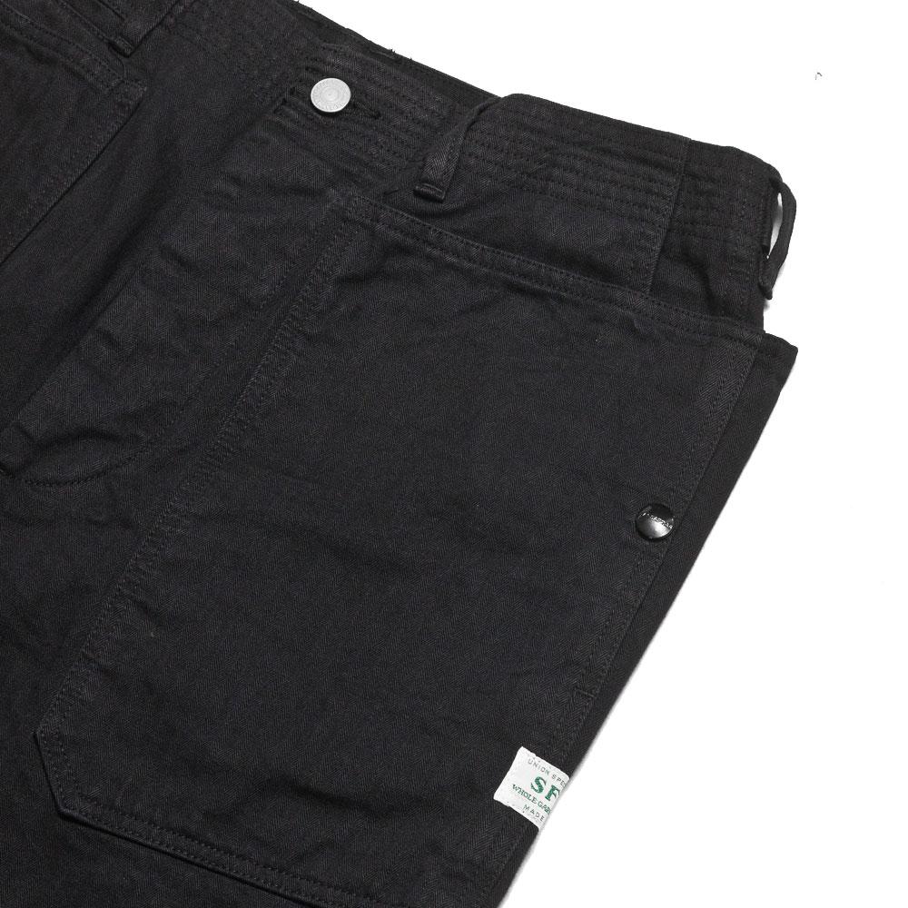 Sassafras Fall Leaf Sunshine Pant Black Herringbone Twill at shoplostfound, pocket