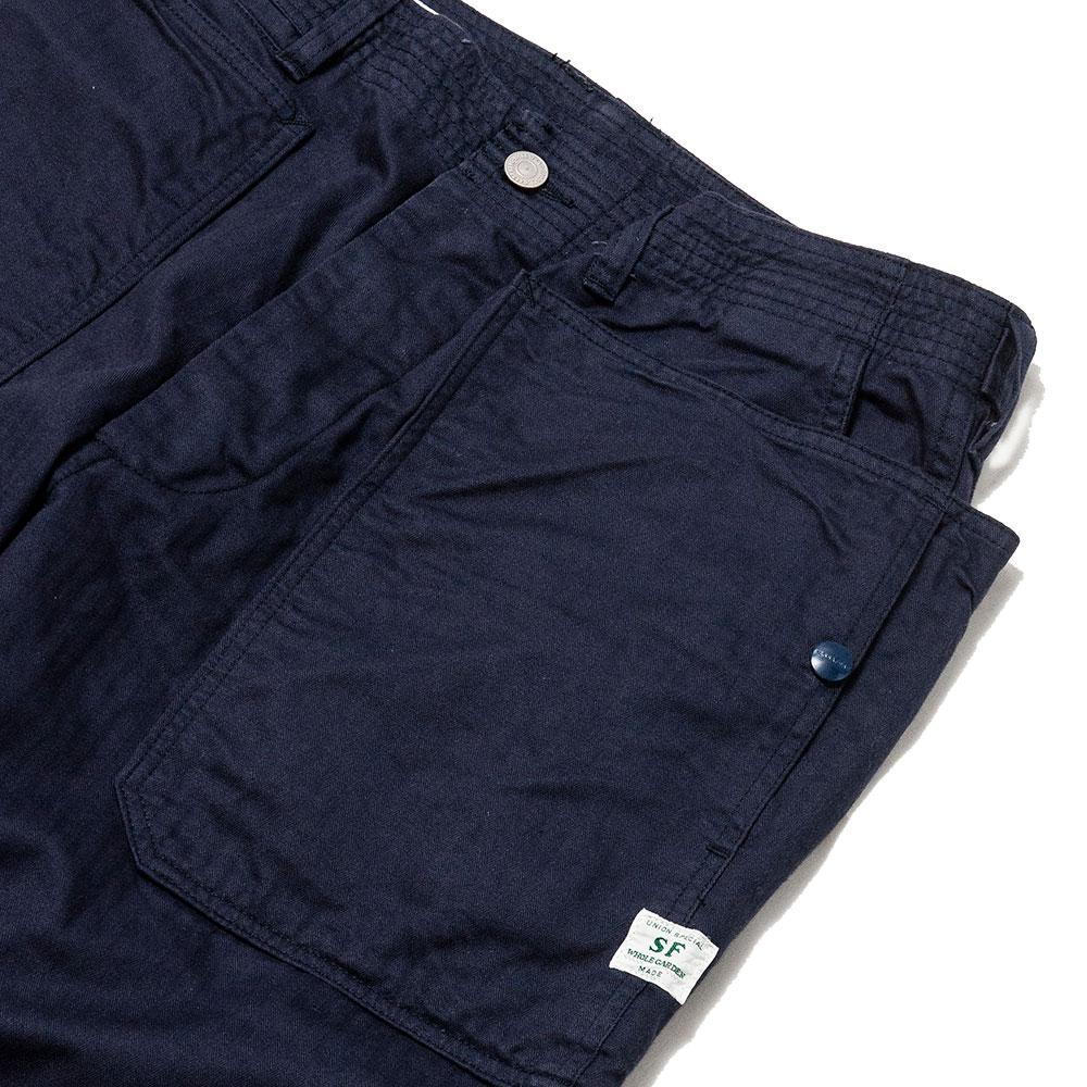 Sassafras Fall Leaf Sunshine Pant Navy Herringbone Twill at shoplostfound, pocket