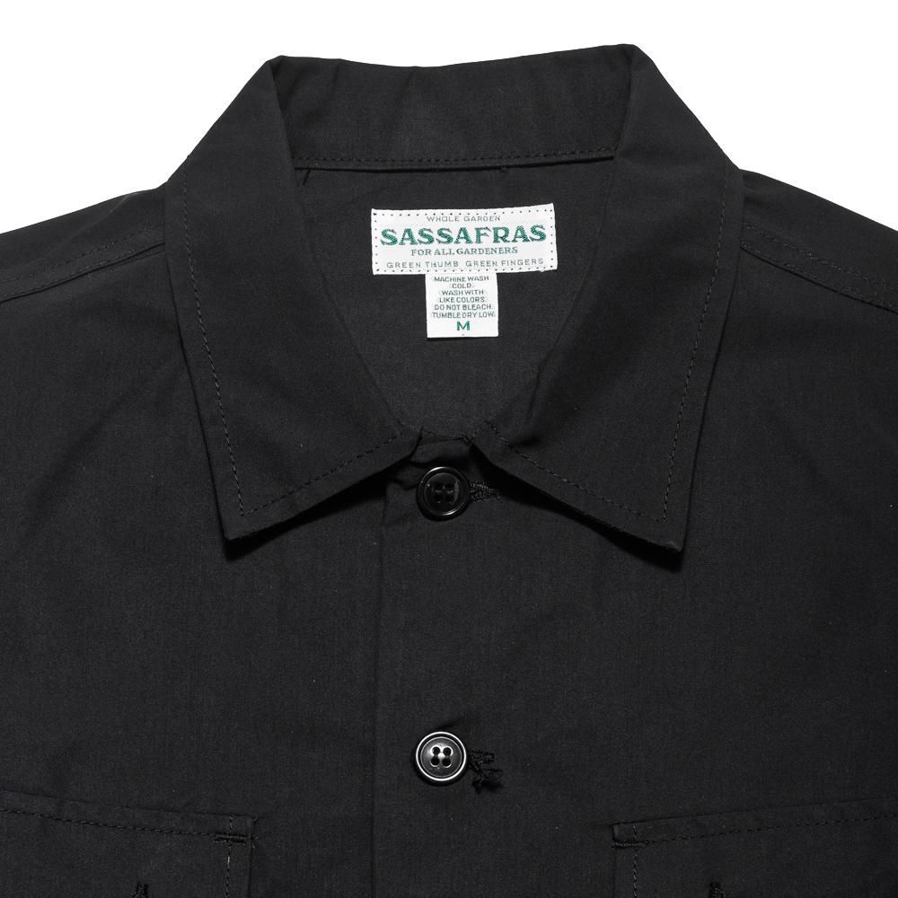 Sassafras G.D.U. Jacket Black Nylon at shoplostfound, neck