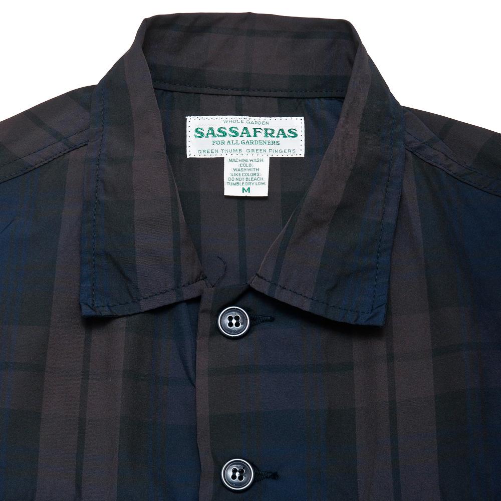 Sassafras G.D.U. Jacket Check Memory Twill at shoplostfound, neck