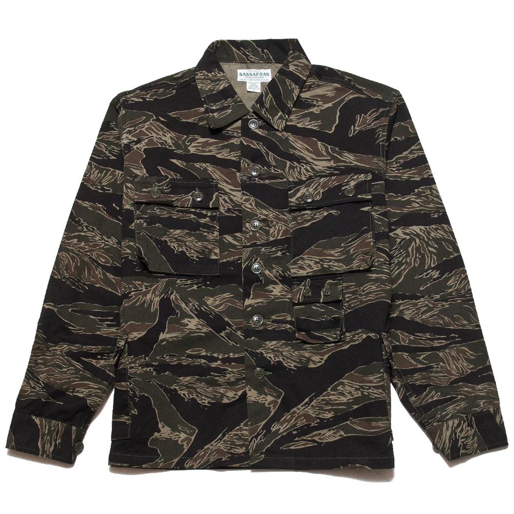 Sassafras G.D.U. Jacket Tiger Camo at shoplostfound, front