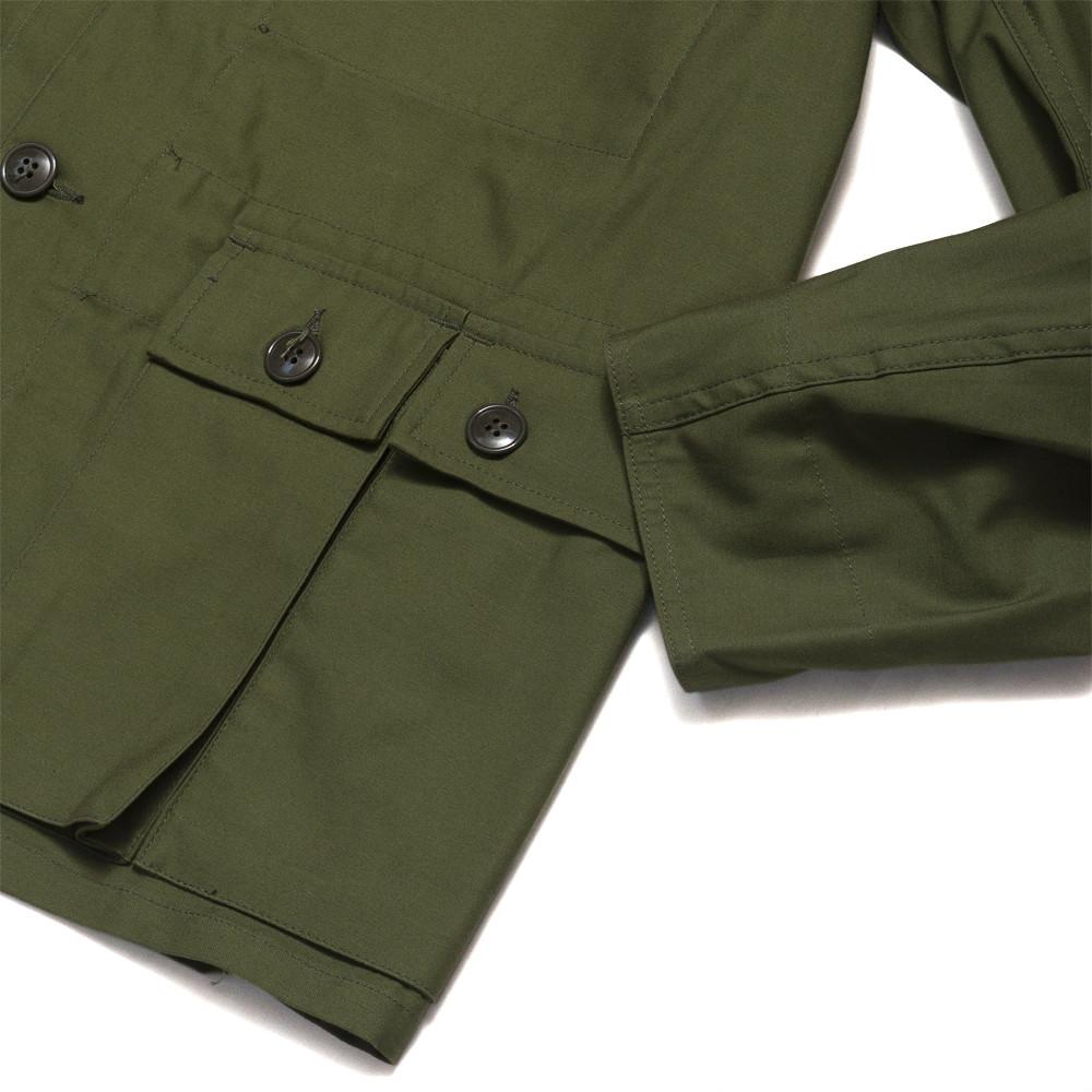 Sassafras G.D.U. Leaf Jacket Olive at shoplostfound, detail