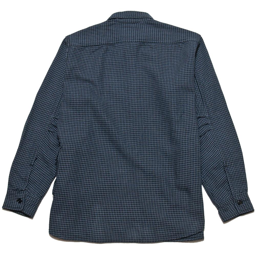 Sassafras G.D.U. Shirt Charcoal Houndstooth at shoplostfound, back