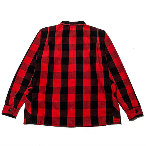 Sassafras Gardener Half Shirt Buffalo Plaid Red at shoplostfound, front