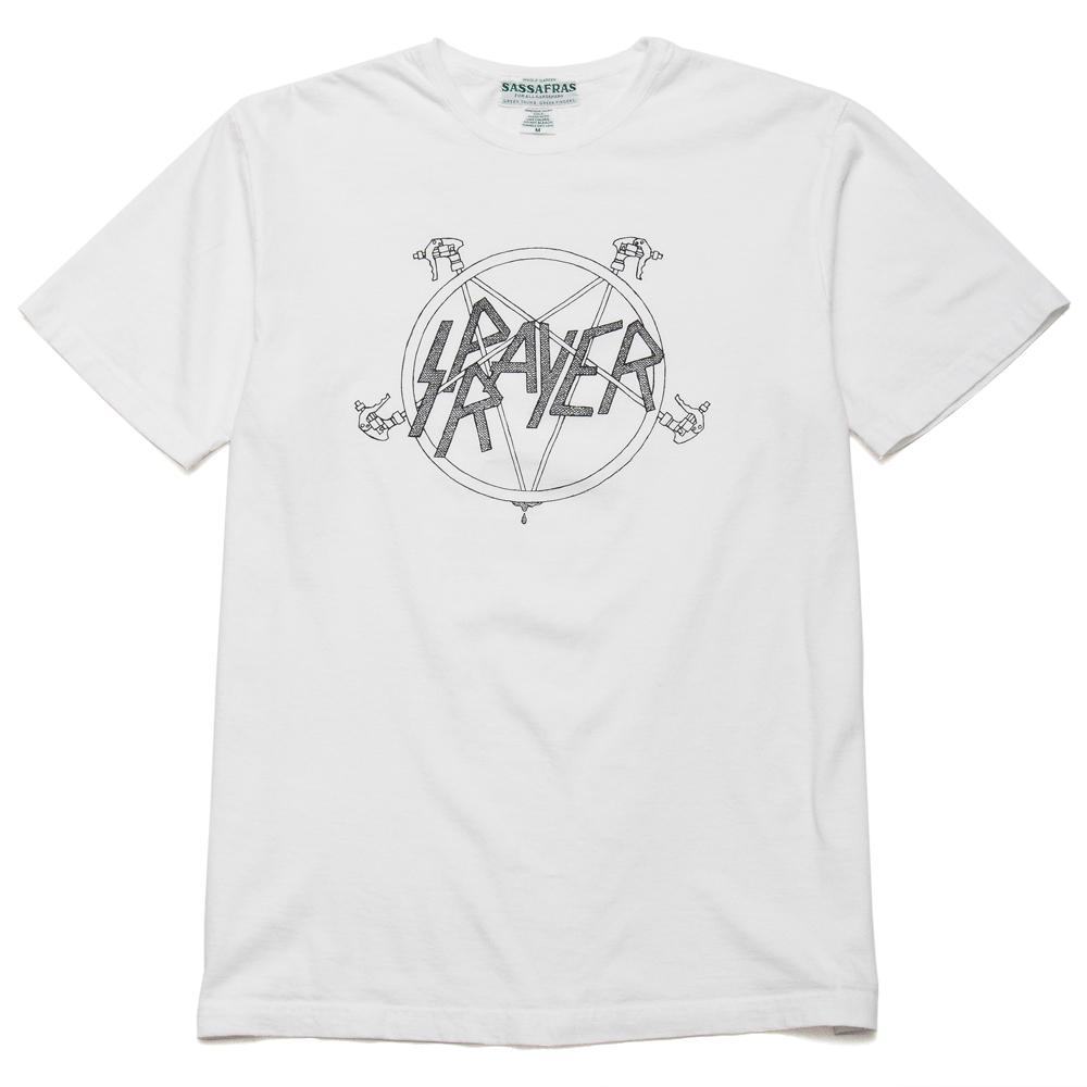 Sassafras Sprayer Tee White at shoplostfound, front