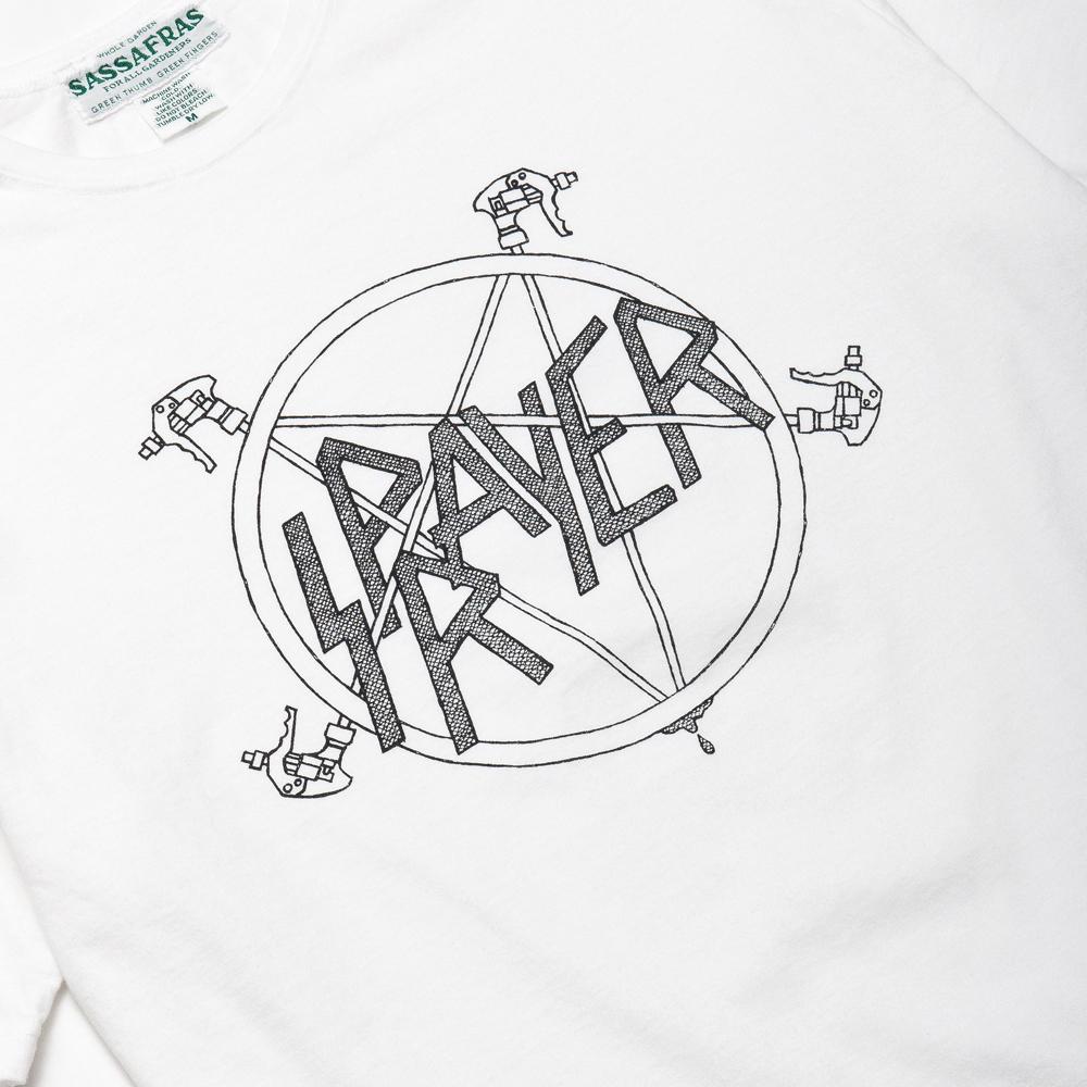 Sassafras Sprayer Tee White at shoplostfound, graphic