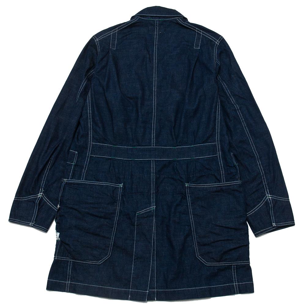 Sassafras Whole Leaf Coat Indigo 8oz Denim at shoplostfound, back