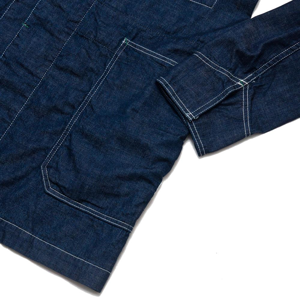 Sassafras Whole Leaf Coat Indigo 8oz Denim at shoplostfound, cuff