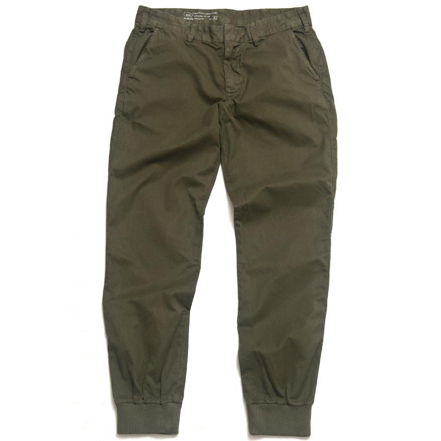 Save Khaki United Lightweight Twill Trouser With Rib Cuff New Olive