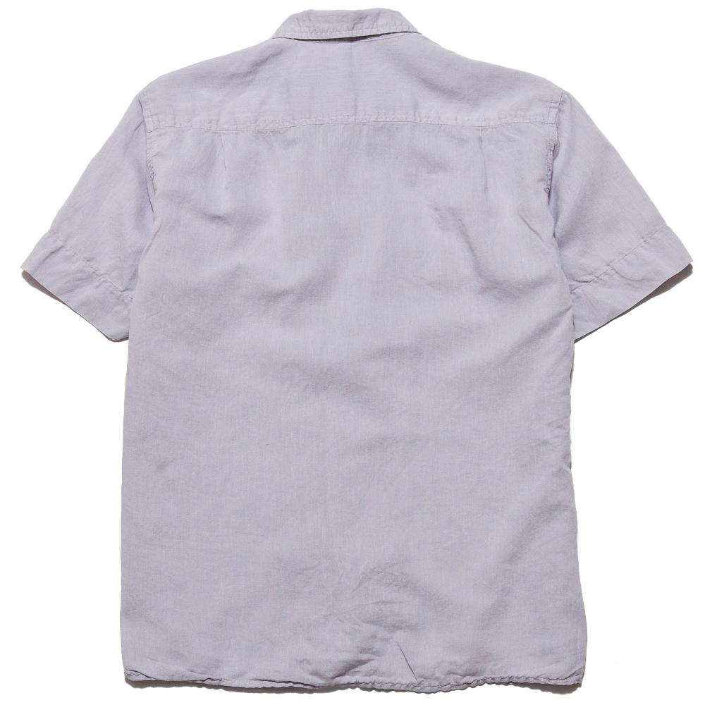 Save Khaki United S/S Cotton Linen Camp Shirt Violet at shoplostfound, back