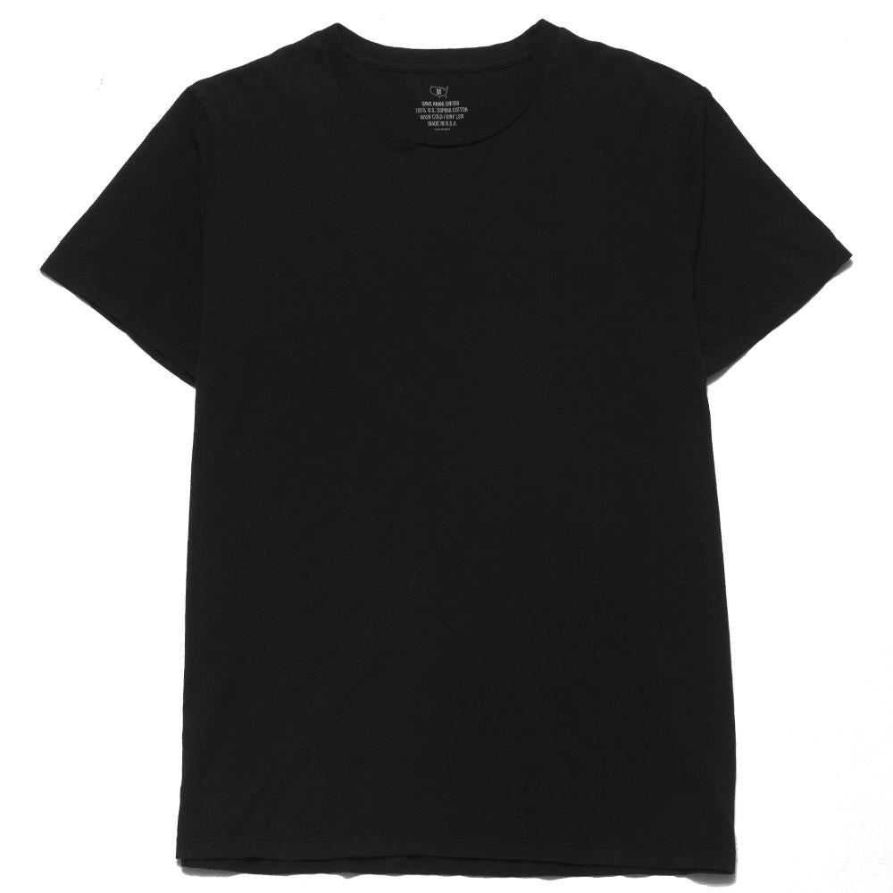 Save Khaki United S/S Supima Crew Tee Black at shoplostfound, front