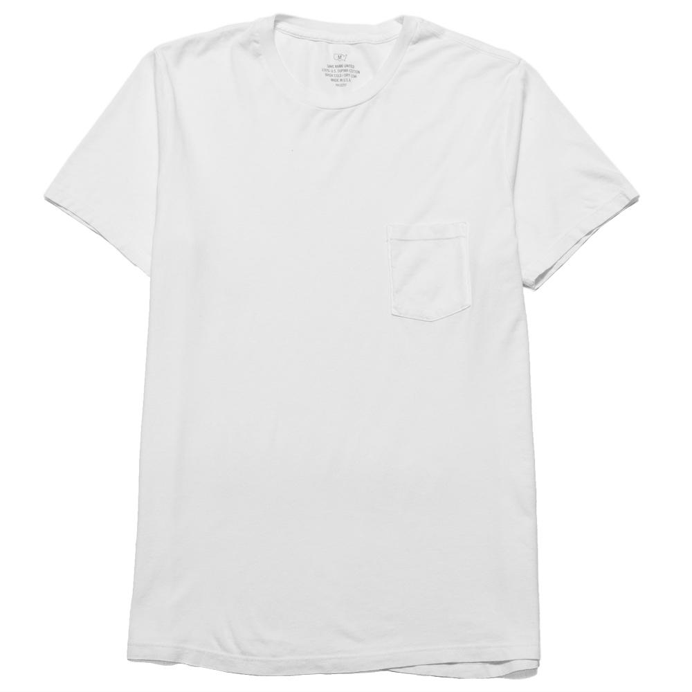 Save Khaki United S/S Supima Pocket Tee White at shoplostfound, front