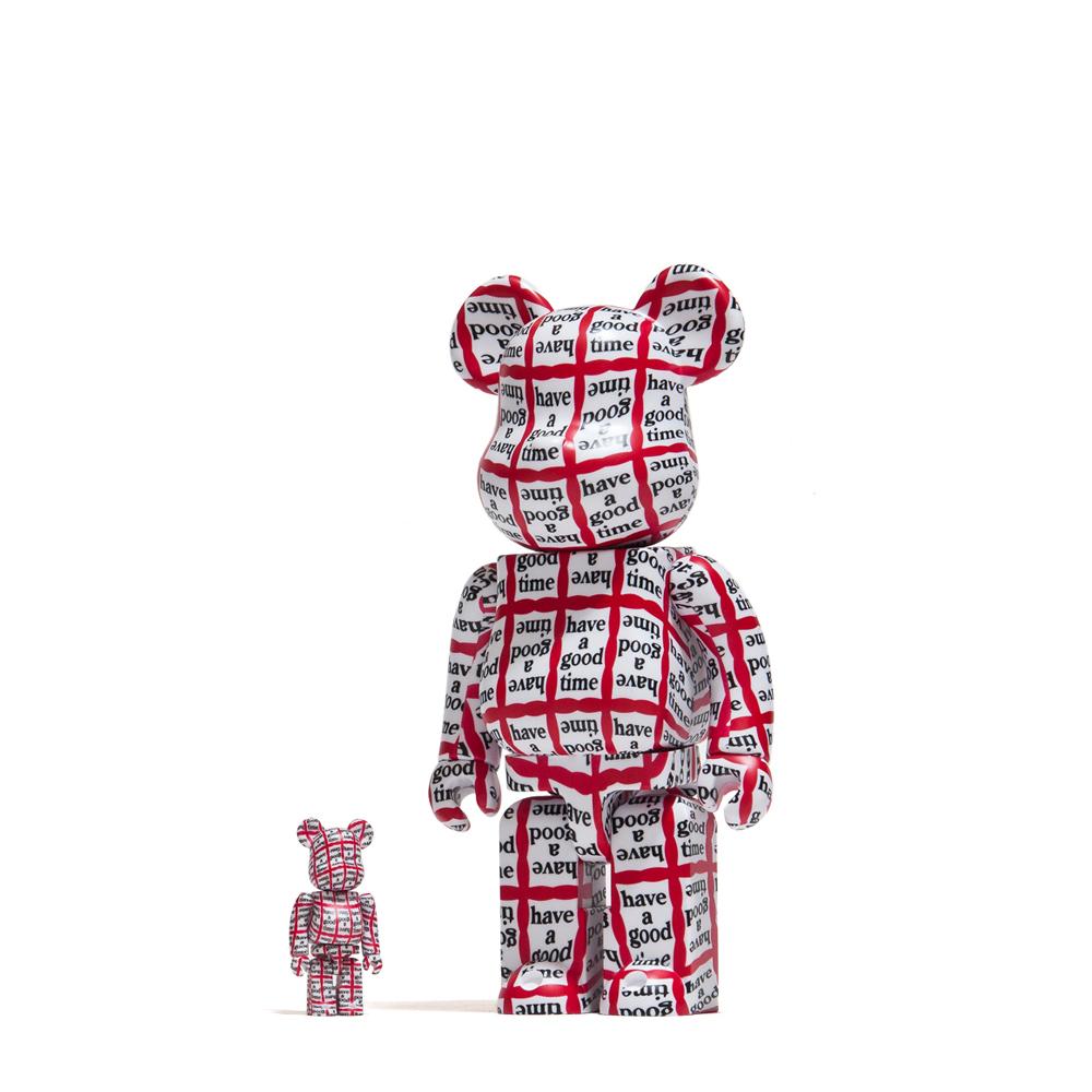 Medicom Toy x Have A Good Time 100% + 400% Bearbrick at shoplostfound, front