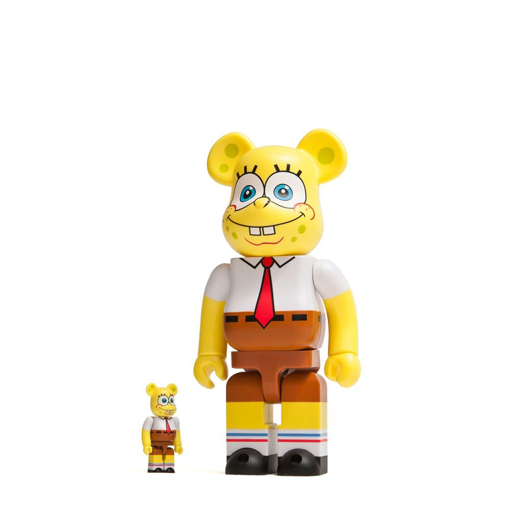 Medicom Toy x SponeBob Squarepants 100% + 400% Bearbrick at shoplostfound, front