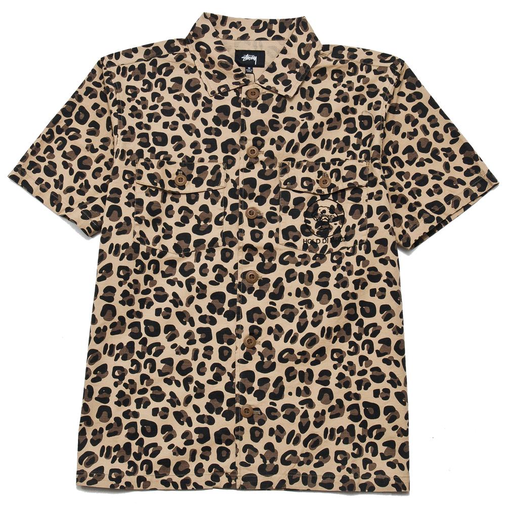 Stüssy BDU Shirt Leopard at shoplostfound, front