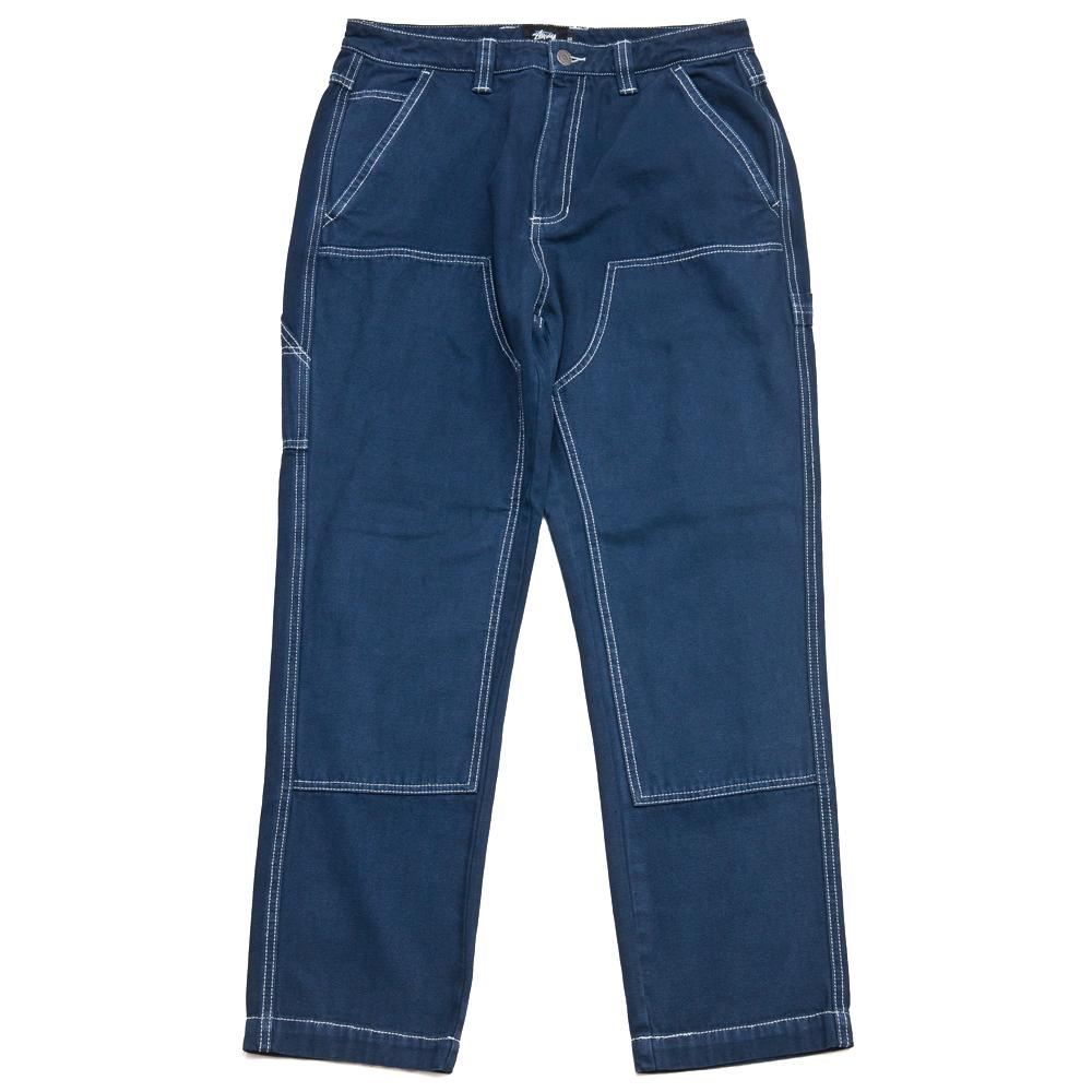 Stüssy Canvas Work Pant Blue at shoplostfound, front