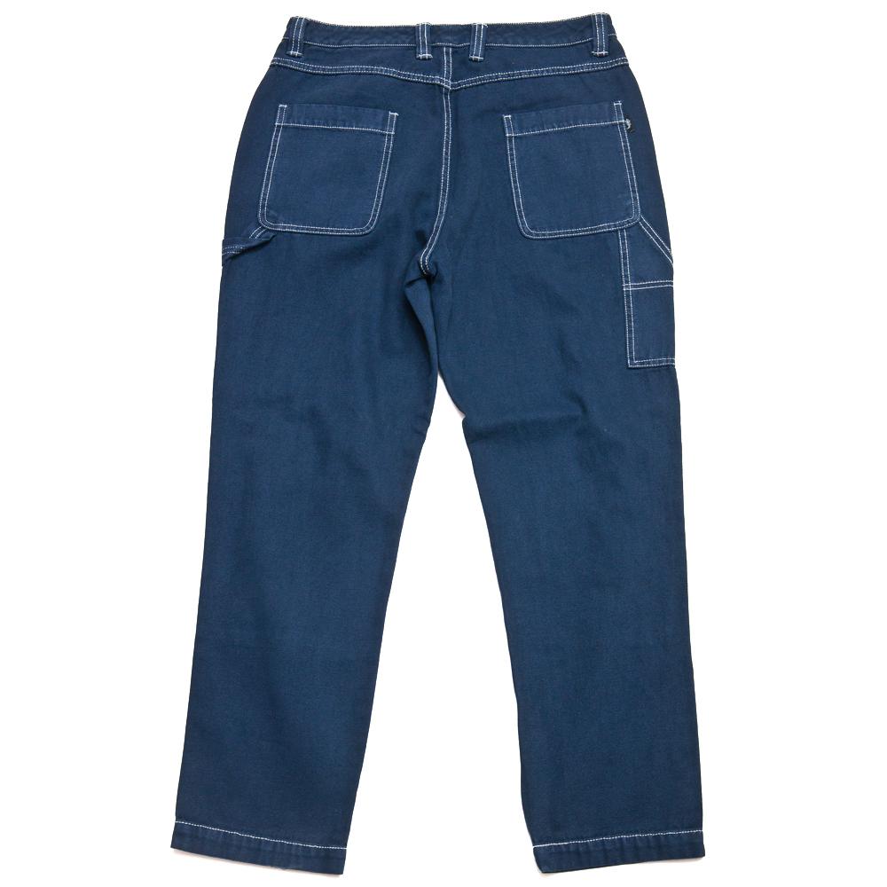 Stüssy Canvas Work Pant Blue at shoplostfound, back