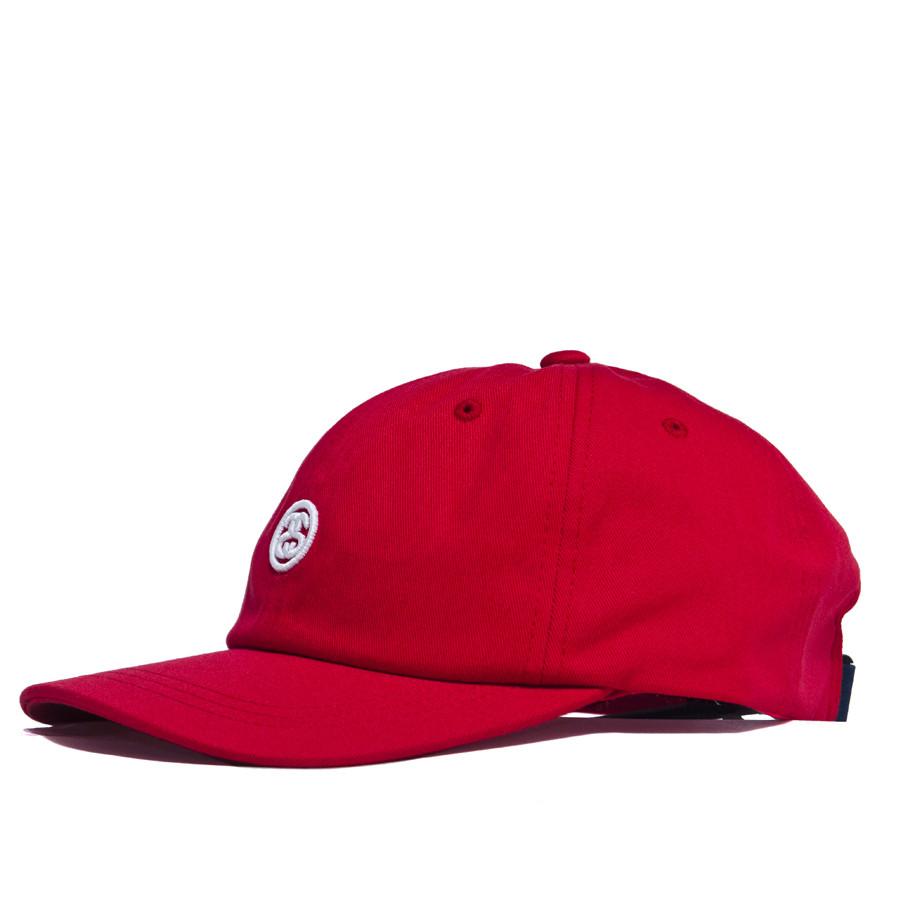 Stussy Contrast Strapback Red at shoplostfound, side