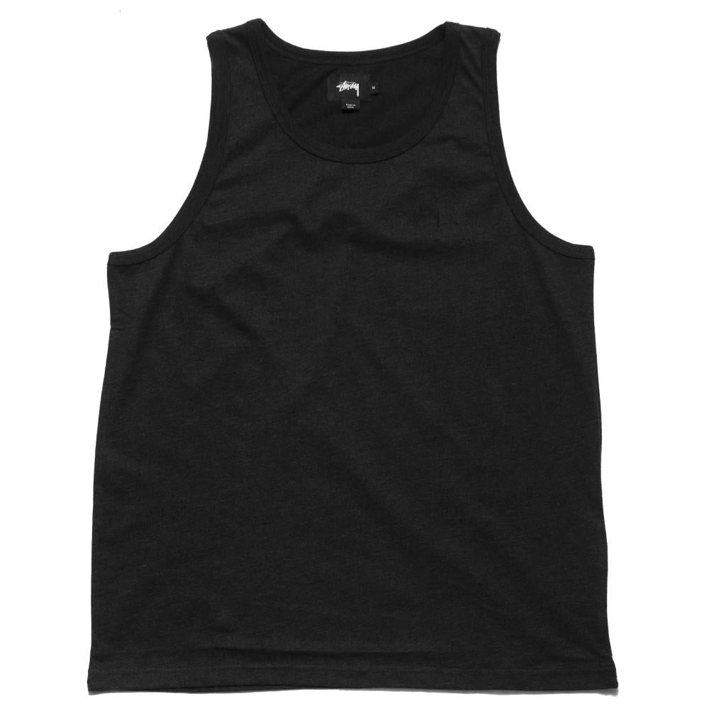 Stüssy Heather O'Dyed Tank Black Heather at shoplostfound, front