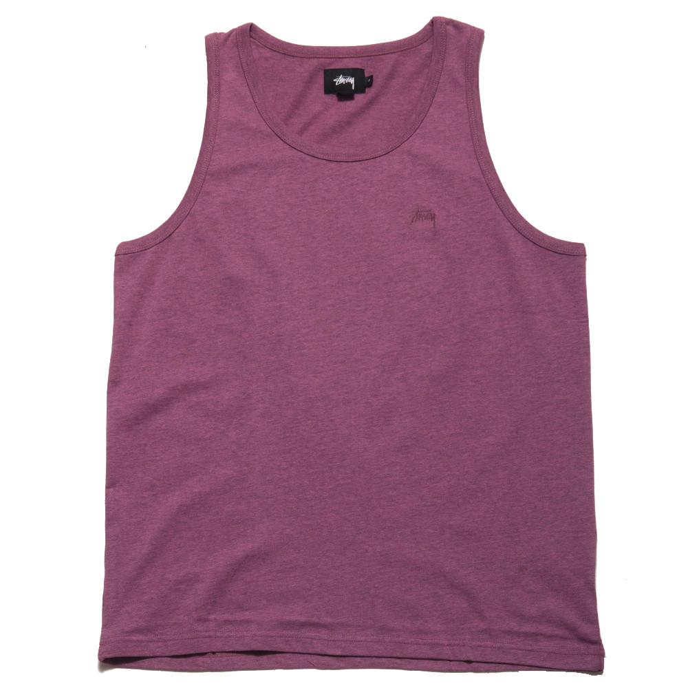 Stüssy Heather O'Dyed Tank Pink Heather at shoplostfound, front