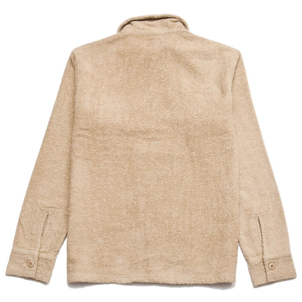 Stüssy Long Terry BDU LS Shirt Tan at shoplostfound, back