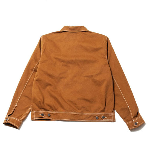 Stüssy Moleskin Garage Jacket Brown at shoplostfound, front