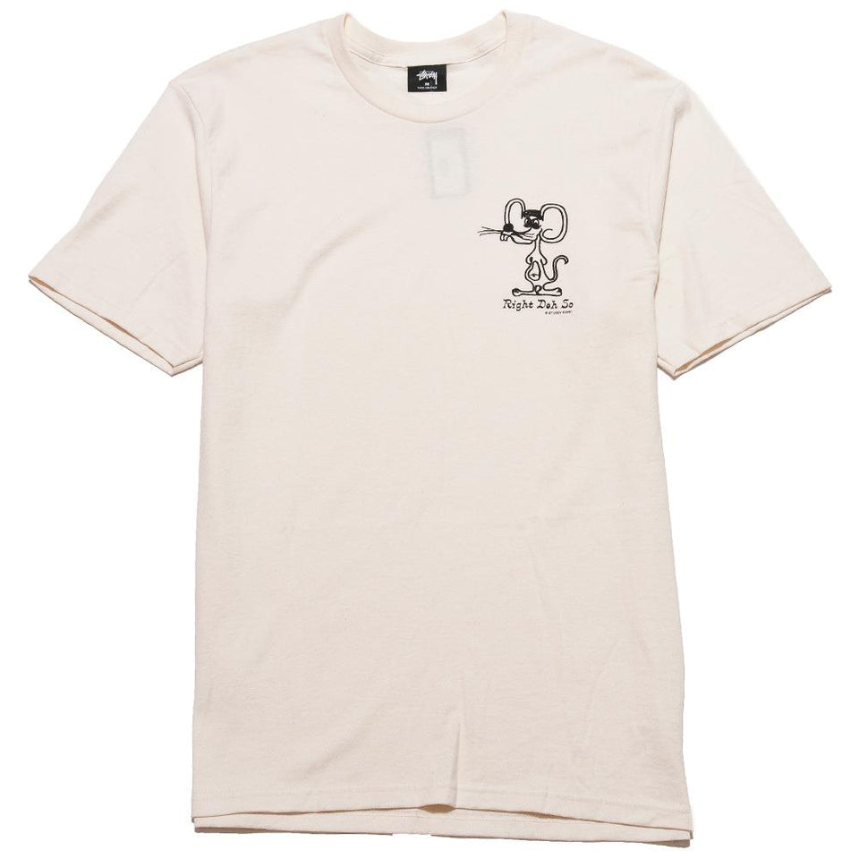 Stüssy Mouse Tee Natural at shoplostfound, front