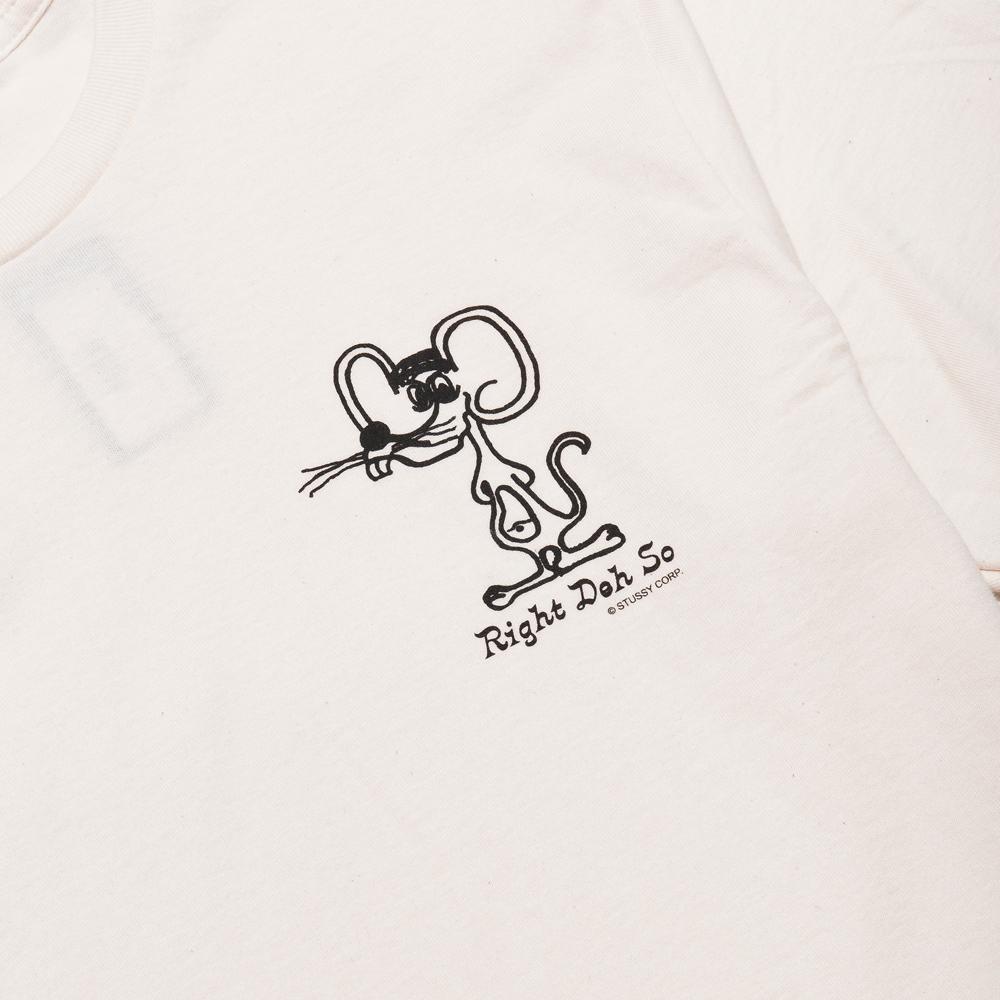 Stüssy Mouse Tee Natural at shoplostfound, graphic