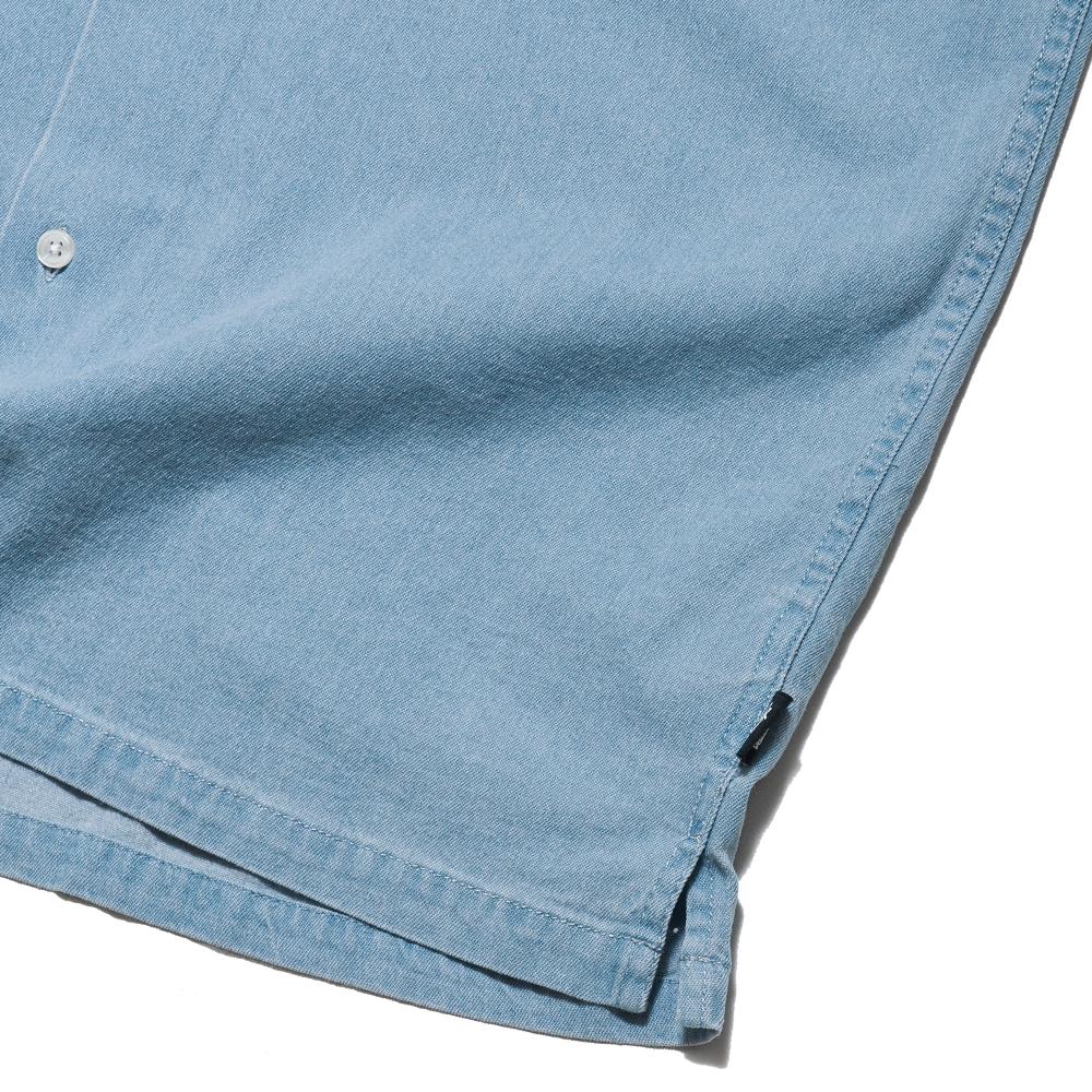 Stüssy Open Collar Shirt Jean at shoplostfound, detail