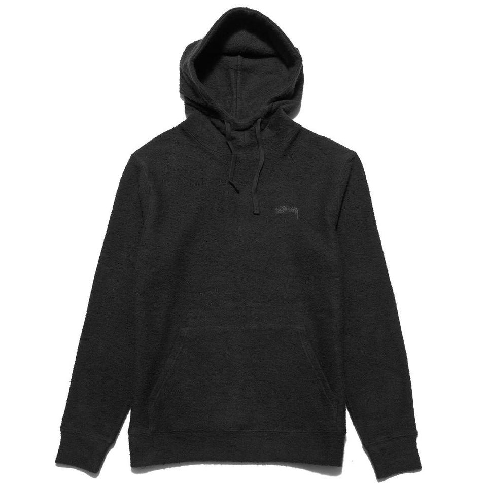 Stüssy Slub Terry Hood Black at shoplostfound, front
